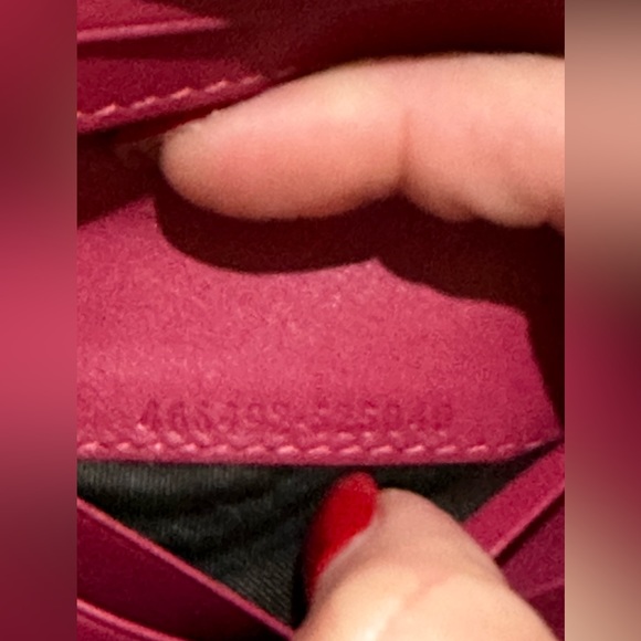 Gucci Pink Velvet Small Love GG Marmont Wallet w/box and dustbag - Picture 12 of 13